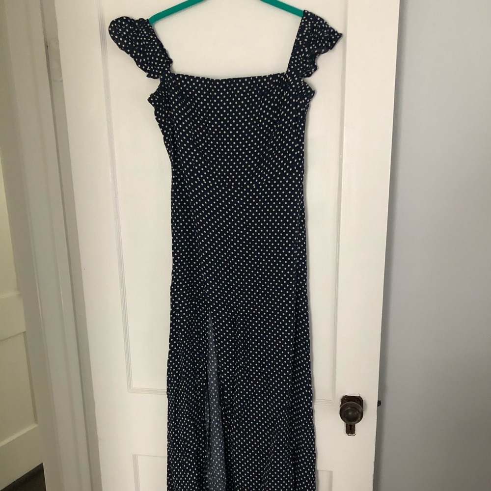 Navy blue, off the shoulder maxi dress